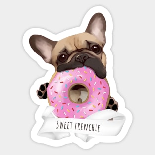 french bulldog sweet donuts for frenchie lover Sticker